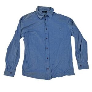 BOSS Hugo Boss Palermo Jersey Button Shirt Blue M